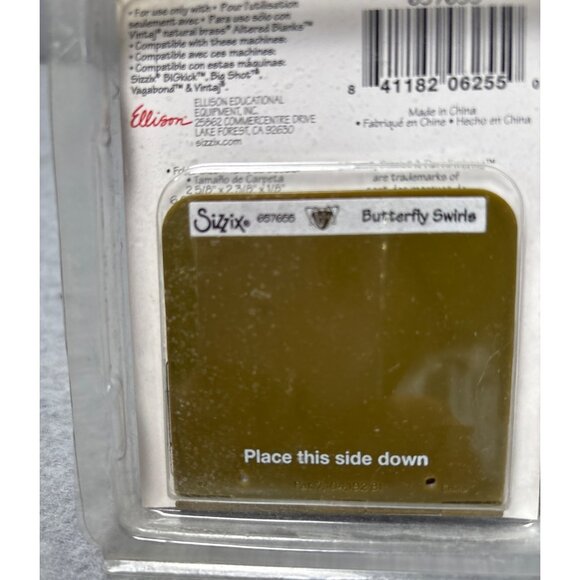 Vintaj DecoEmboss Butterfly Swirls Die Sizzix BIGkick & Big Shot Embossing Machi - Picture 3 of 5